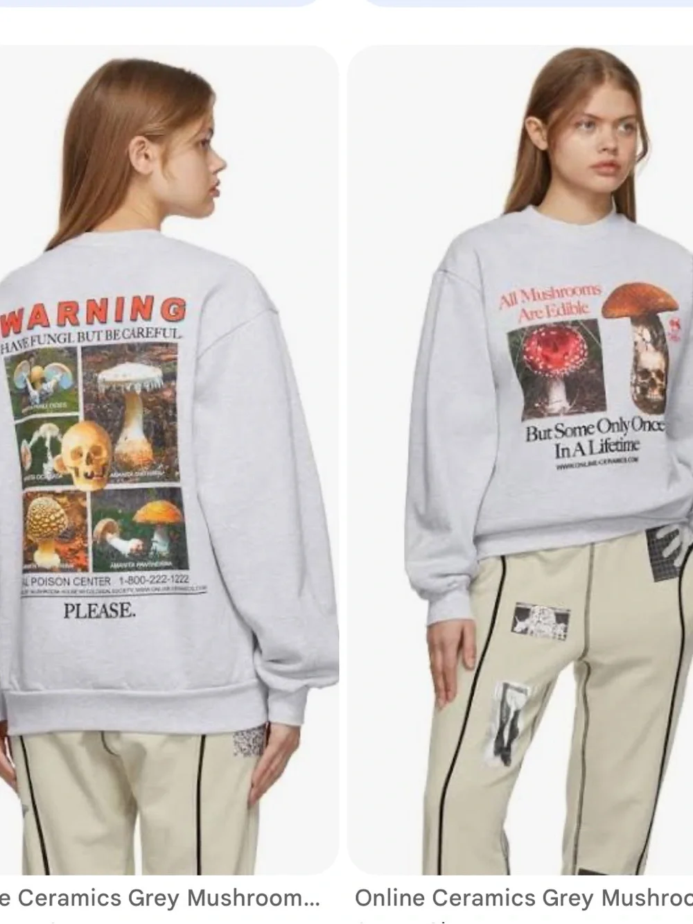 Online Ceramics Mushrooms Are Edible Medium Men’s Sweatshirt